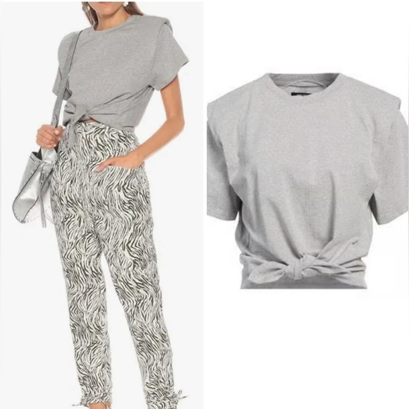 Isabel Marant Belita tee shirt greyish blue NWT - Picture 1 of 10